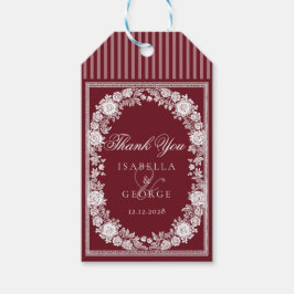 Old Money Wedding Doily Lace Thank you Presentetikett