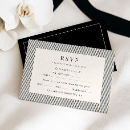 Old Money Wedding RSVP Response Card OSA Kort