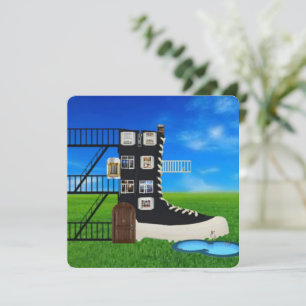 Old Mor Hubbard Notecard Julkort
