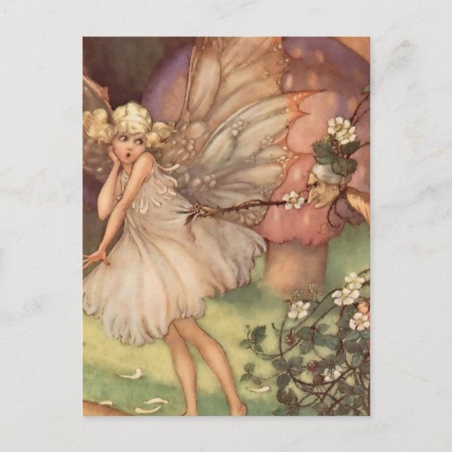 “Old Mother Bramble” av Florence Anderson Vykort (Framsida)