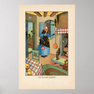 Old Mother Hubbard - Barnkammar Rim Affisch