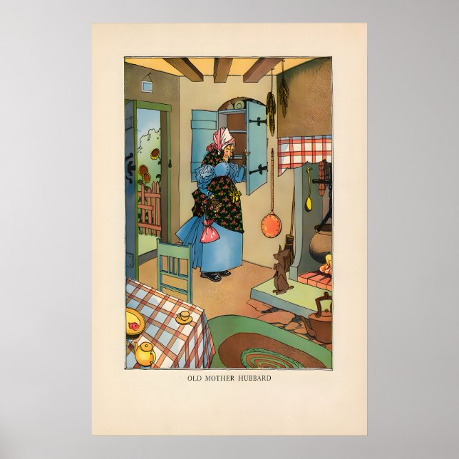 Old Mother Hubbard - Barnkammar Rim Affisch (Framsidan)