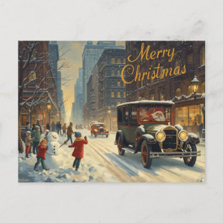 Old New York Christmas Postcard Helg Vykort