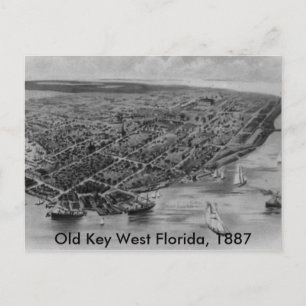 Old Nyckel Väster Florida Post Card, 1887 Vykort