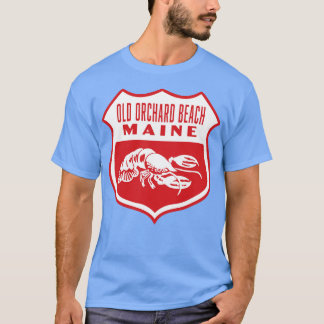 Old Orchard Beach Maine Retro Shield White T Shirt