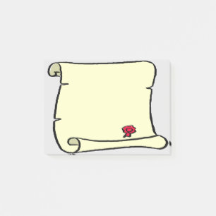 Old Parchment Rulla Stil Post-it Block