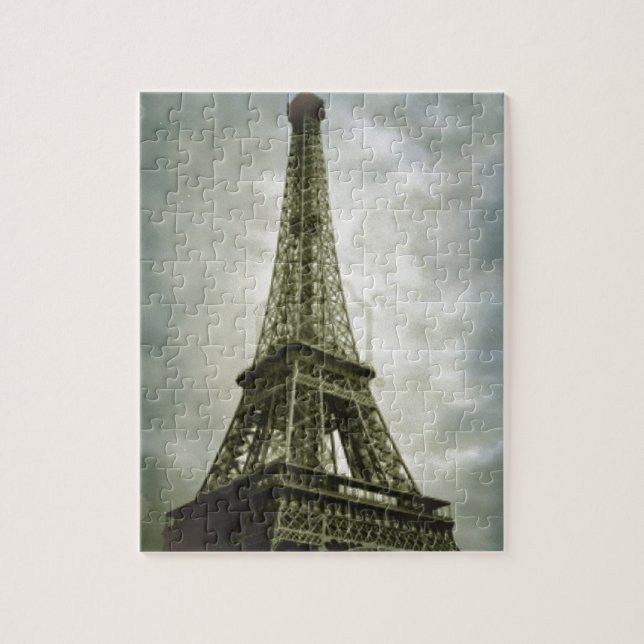 Old Photo Effect Eiffel Torn Paris Pussel (Vertikal)