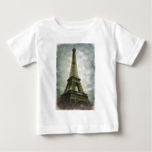 Old Photo Effect Eiffel Torn Paris Tee Shirt