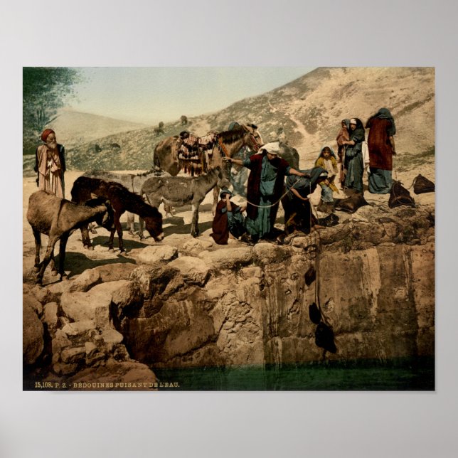 Old photo of Bedouins in the Holy Land Poster (Framsidan)