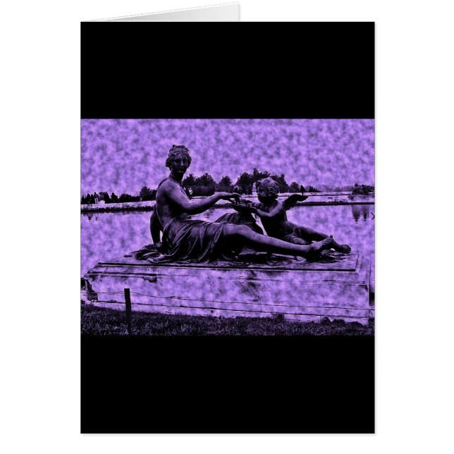 Old Photo Versailles Fontän Hälsningskort (Framsidan)