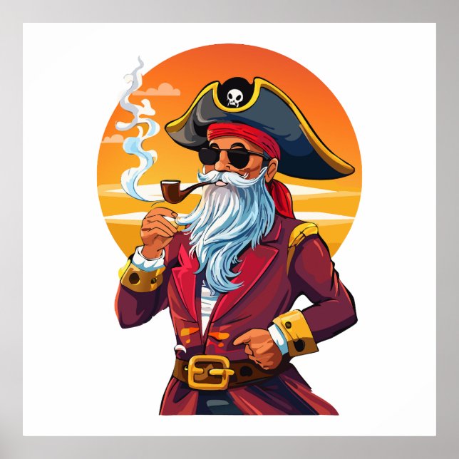 Old pirate captain poster (Framsidan)