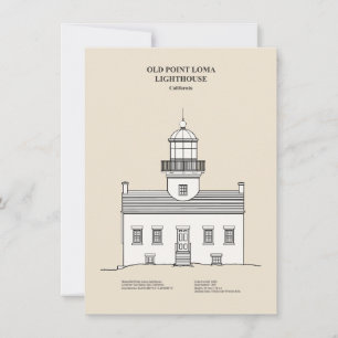 Old Point Loma Lighthouse - California - SBD Anteckningskort