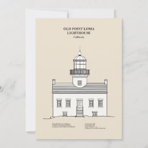 Old Point Loma Lighthouse - California - SBD Tack Kort