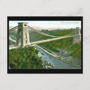 Old Postcard - Bristol, Clifton Suspension Bridge Vykort