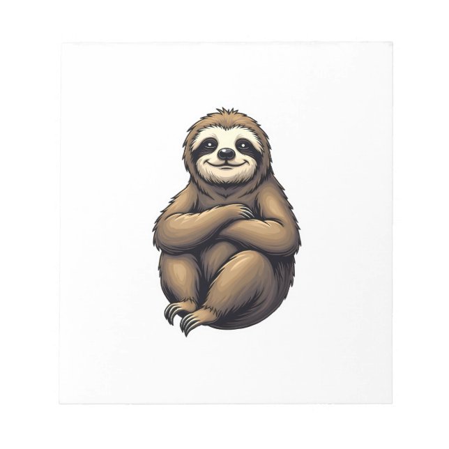 Old Print Sloth Art Vintage Graphic 2 Anteckningsblock (Framsida)