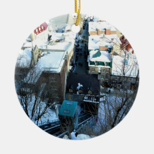 Old Quebec City, Quebec, Kanada Julgransprydnad Keramik