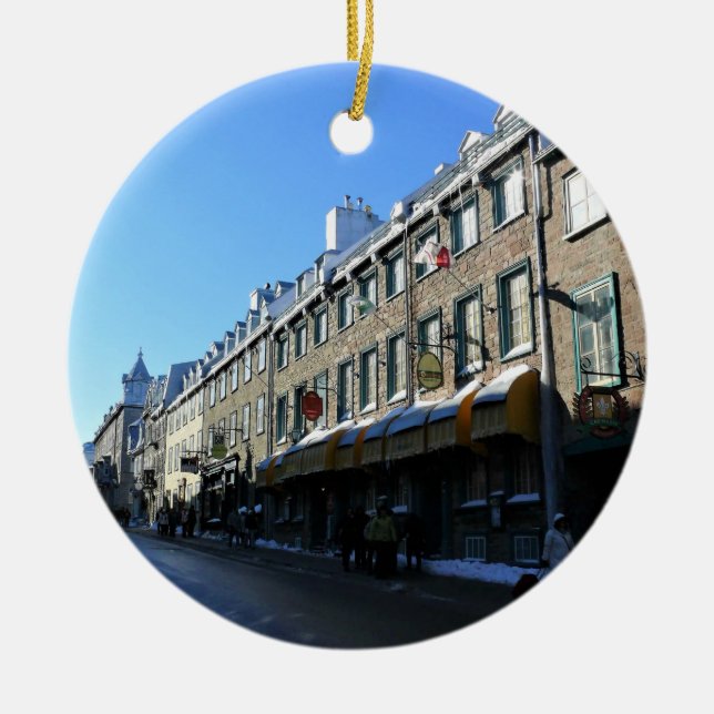Old Quebec City, Quebec, Kanada Julgransprydnad Keramik (Framsidan)