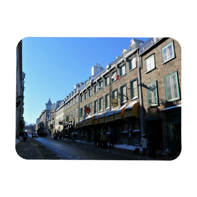 Old Quebec City, Quebec, Kanada Magnet (Horisontell)
