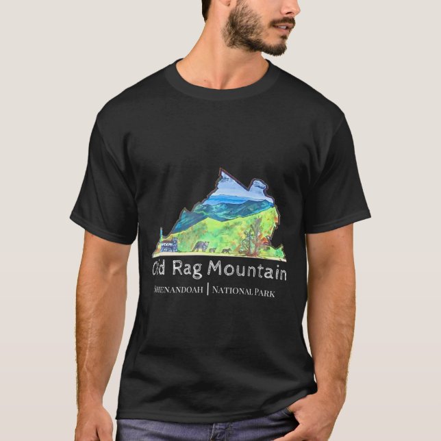 Old Rag Mountain Shenandoah National Park Va T-Shi T Shirt (Framsida)