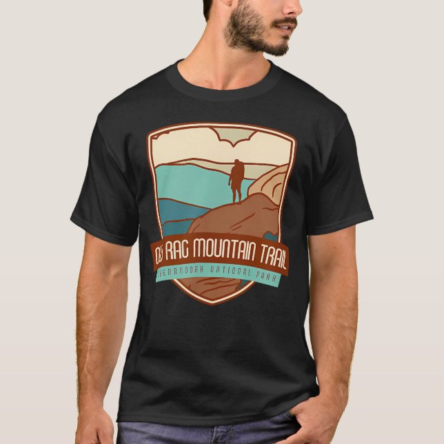 Old Rag Mountain Trail - Shenandoah National T Shirt (Framsida)