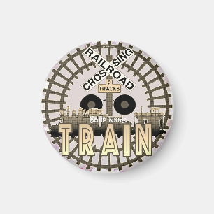 Old Railroad Tåg Magnet