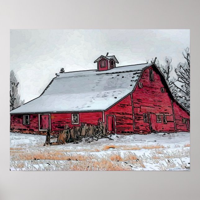 Old Red Barn Poster (Framsidan)