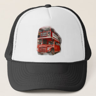 Old Red London Buss Truckerkeps