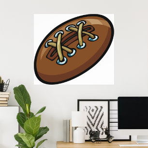 Old Rugby Boll Poster