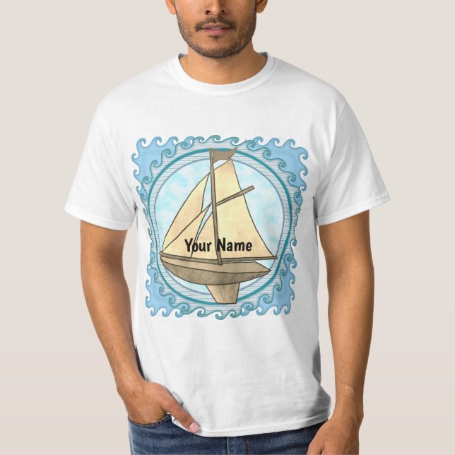 Old Sailboat  t-shirt (Framsida)