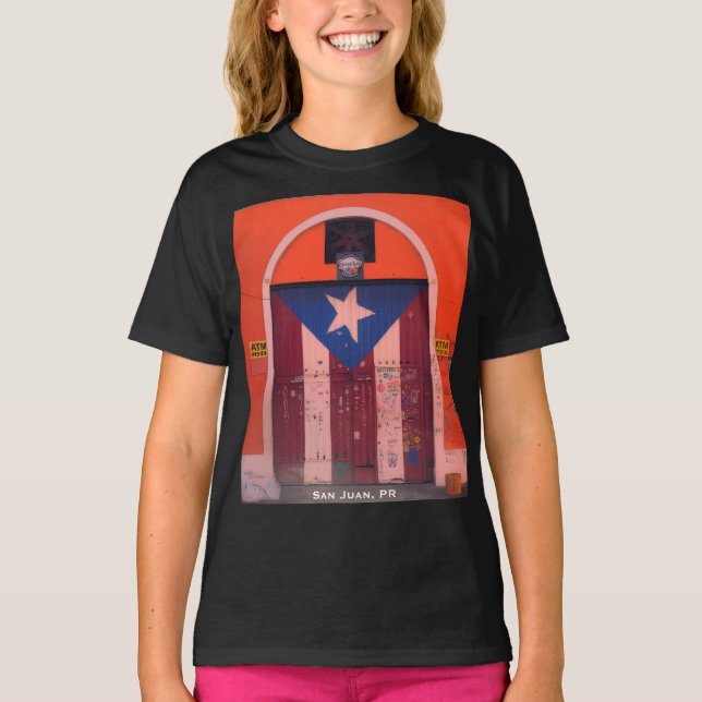 Old San Juan, Puerto Rico Pride  T Shirt (Framsida)