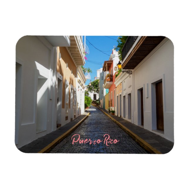 Old San Juan Puerto Rico Travel Souvenir Magnet (Horisontell)