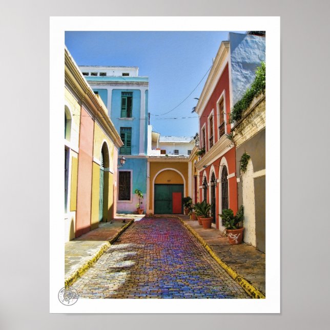 Old San Juan Street Poster (Framsidan)