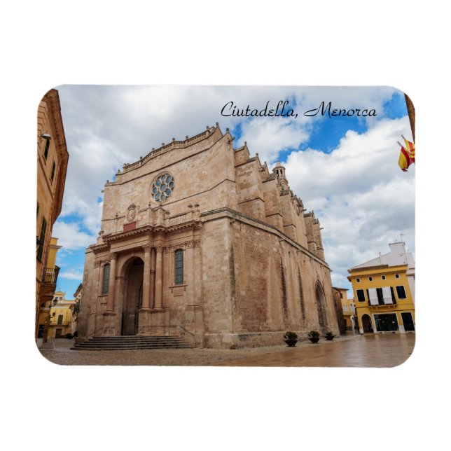 Old Santa Maria Cathedral i Ciutadella - Menorca Magnet (Horisontell)