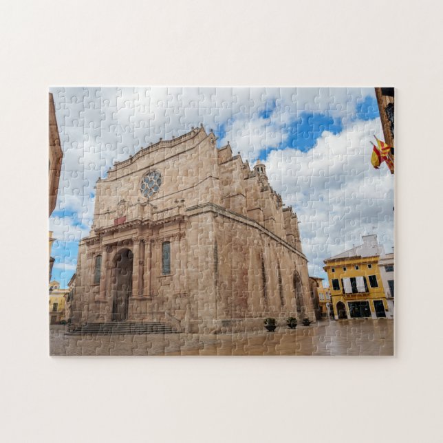 Old Santa Maria Cathedral in Ciutadella - Menorca Pussel (Horisontell)