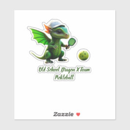 Old Schook Dragon X Pickleball Team Kids Klistermärken