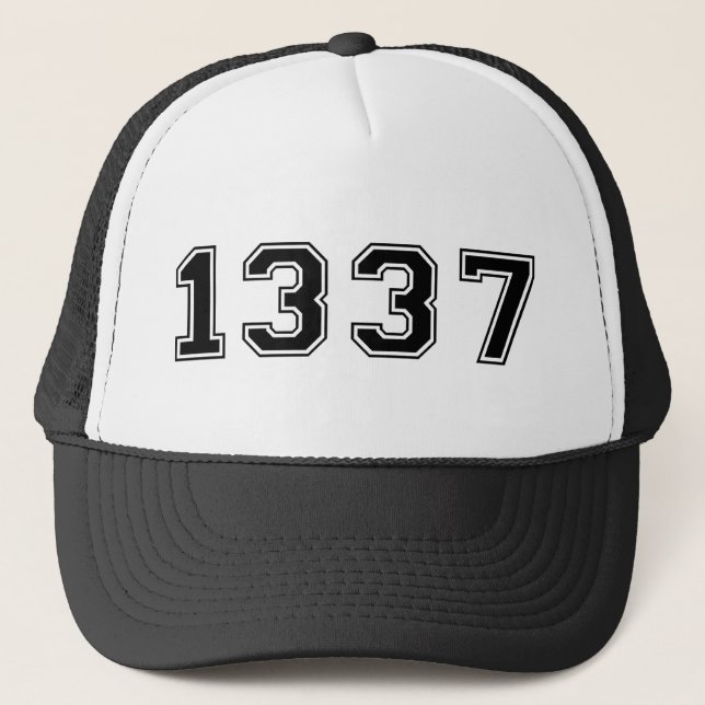 Old school 1337 truckerkeps (Framsida)