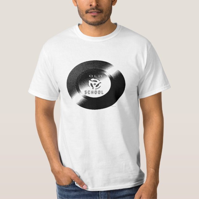 Old school 45 vinylpost t shirt (Framsida)