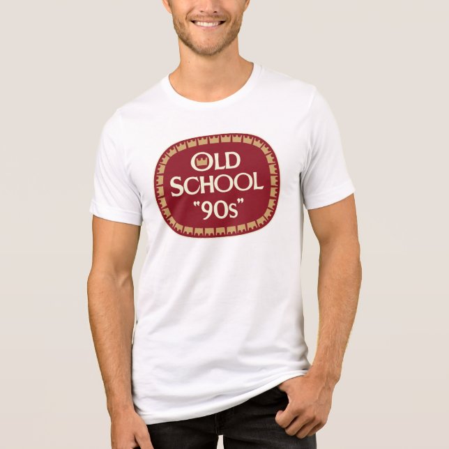 Old School 90s Malt Sprit 40oz Etikett Design T Shirt (Framsida)