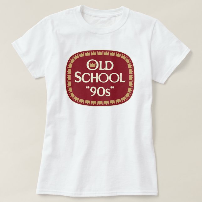 Old School 90s Malt Sprit 40oz Etikett Design T Shirt (Design framsida)