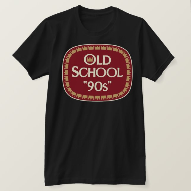 Old School 90s Malt Sprit 40oz Etikett Design T Shirt (Design framsida)
