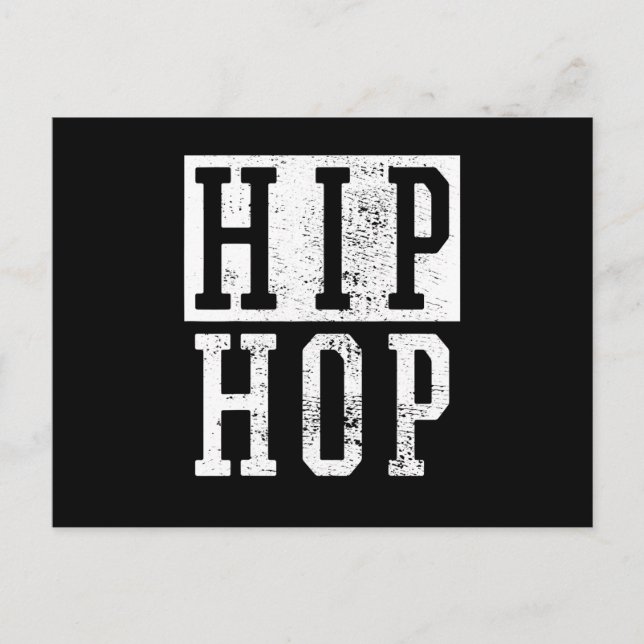 Old School 90s Nittio Tal Hip Hop Rap Damtröja Vykort (Framsida)