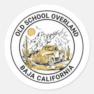 Old school Baja Overland Runt Klistermärke