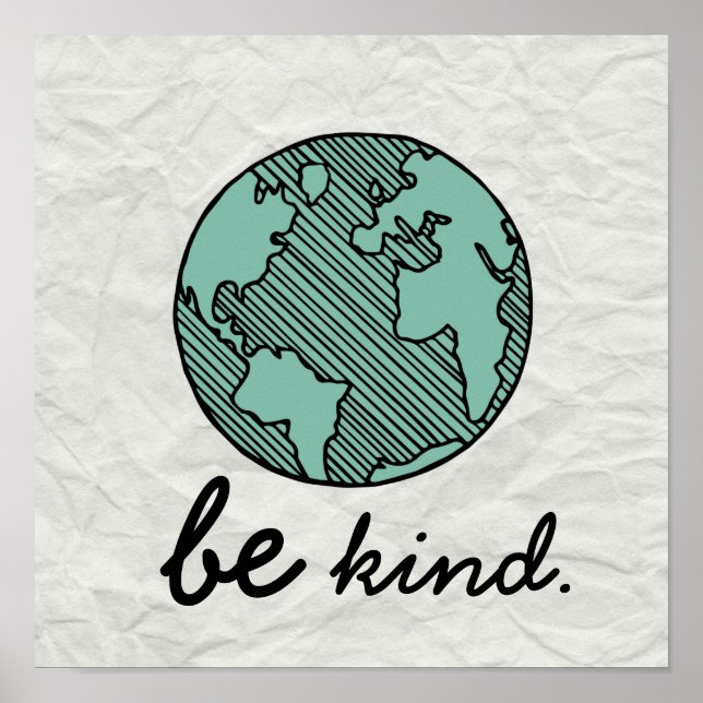 Old school "be Kind" Poster (Framsidan)