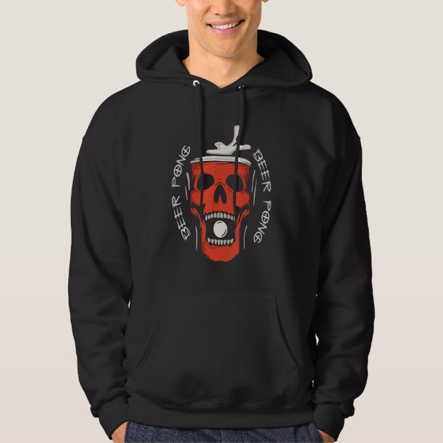 Old School Beer Pong   Vintage Hoodie (Framsida)