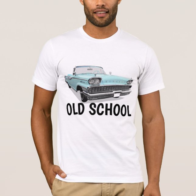 OLD SCHOOL BIRTHDAY CLASSIC CAR T-SHIRTS (Framsida)