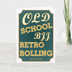 Old school BJJ Retro - rullande födelsedag Kort