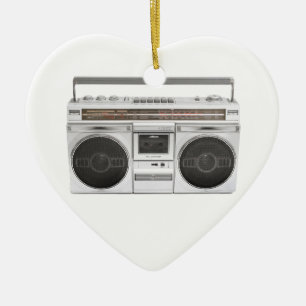 Old school Boombox radiosände Julgransprydnad Keramik
