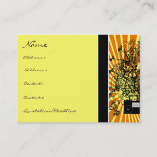 Old school BoomBox Shock-Musik noter Swirls Visitkort