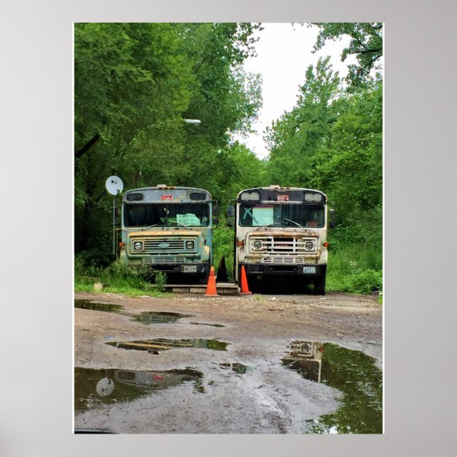 Old school Buss fotofoto Poster (Framsidan)