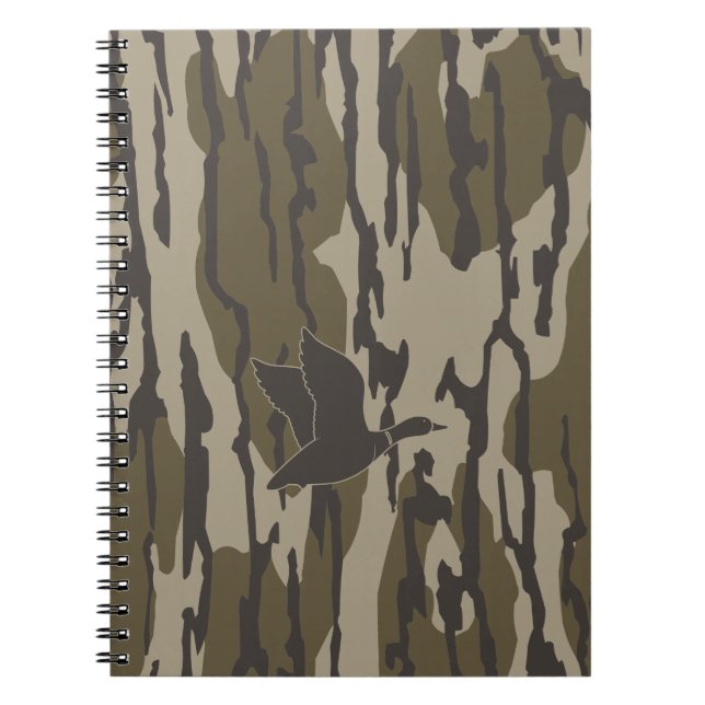 Old school Camo Anka Hunting Anteckningsbok (Framsidan)